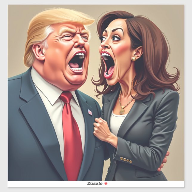 Adesivo Donald Trump Kamala harris (Folha)
