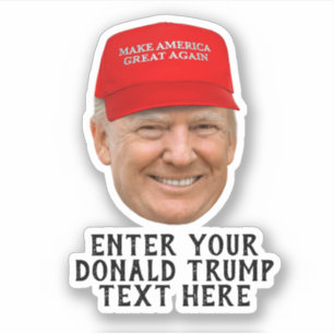 ADESIVO DONALD TRUMP MAGA PERSONALIZADO