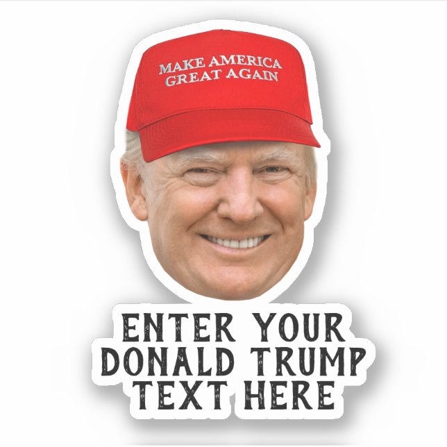 ADESIVO DONALD TRUMP MAGA PERSONALIZADO (Frente)