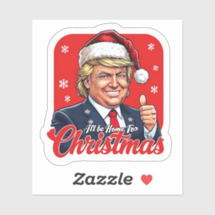 Adesivo Donald Trump Natal Papai Noel Art
