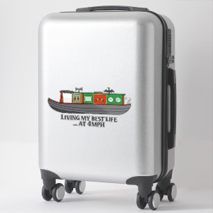 Adesivo Dono de Narrowboat com Citação Engraçada e Sarcást