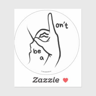 Adesivo "Don't a D**k" (ASL) - Vinheta de vinilo com corte