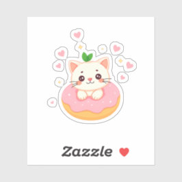 Adesivo Donut Feliz Kitty