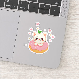 Adesivo Donut Feliz Kitty