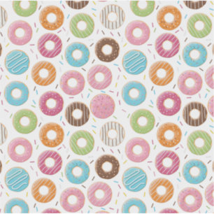 Adesivo Donuts rosa azul e mordidas padrão chocolate