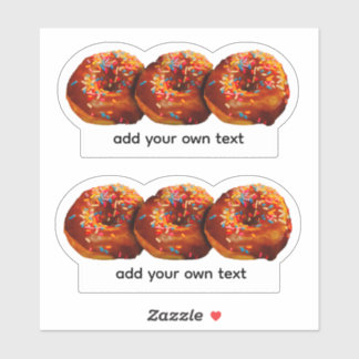 Adesivo Donuts With Sprinkles Add Your Own Text Custom 