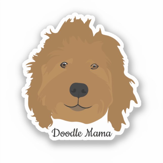 Adesivo Doodle Mama Goldendoodle (Frente)