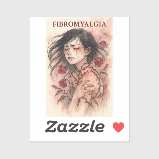 Adesivo dor crônica sofrendo de arte aquosa (Folha)