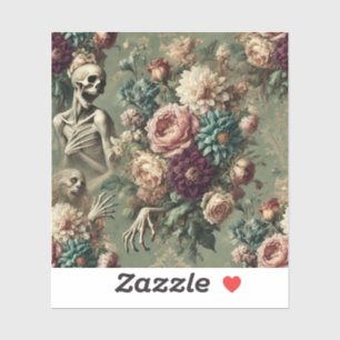 Adesivo Dor pós-morte – Design Floral Gótico