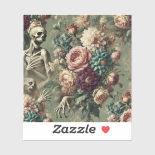 Adesivo Dor pós-morte – Design Floral Gótico