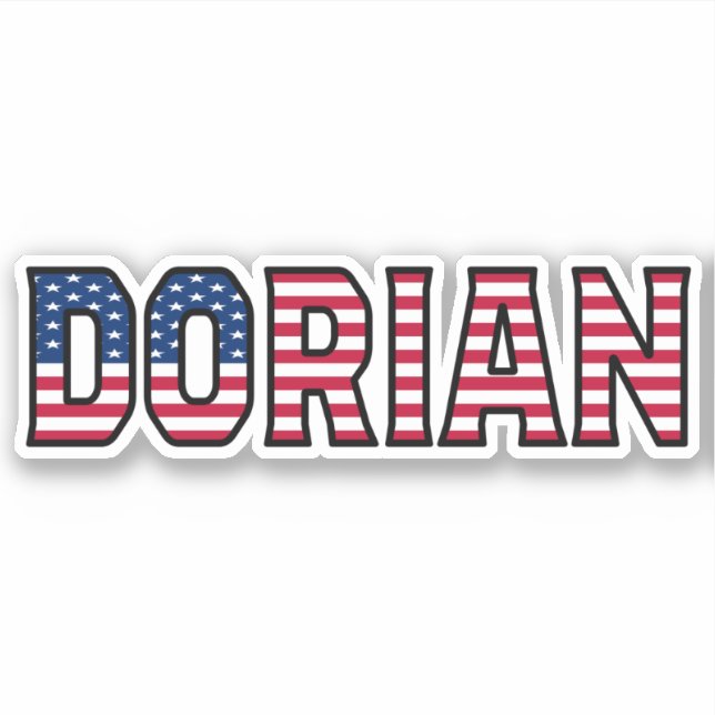 Adesivo Dorian Name Vorname USA Sticker Stickerset (Frente)