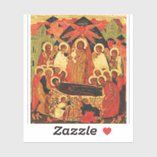 Adesivo Dormição da Mãe de Deus ícone ortodoxo