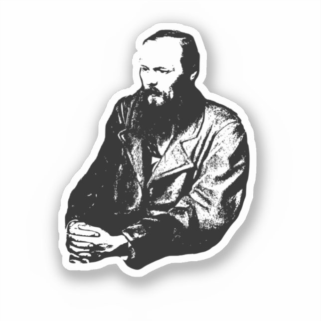Adesivo Dostoyevsky Classic Round Sticker (Frente)