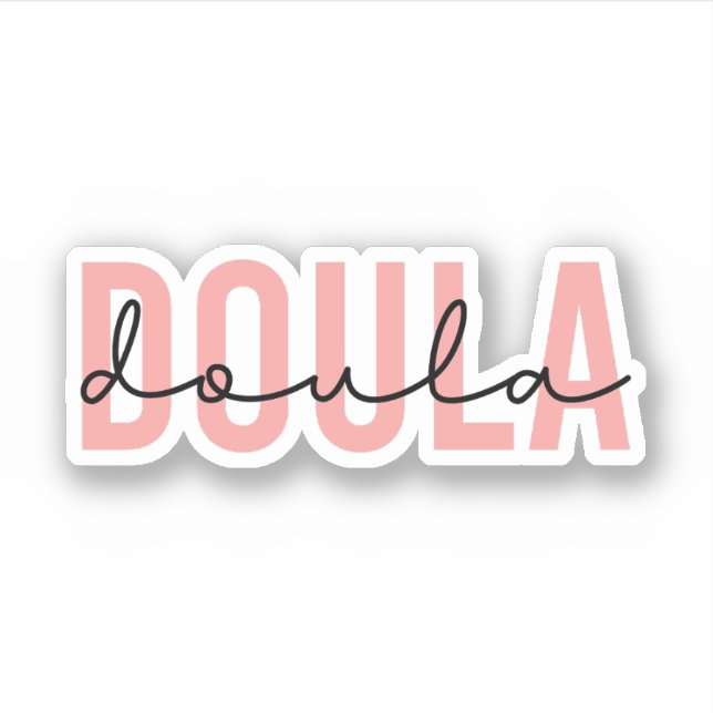 Adesivo Doula, Birth Doula, Parteira, Bonita Doula Gifts (Frente)