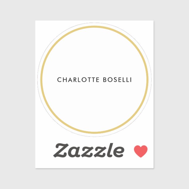 Adesivo Dourada bordas de cores - mínimo profissional (Folha)