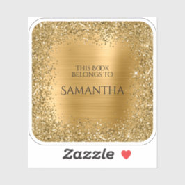 Adesivo Dourada Folha De Literatura Este Livro Pertence Ao