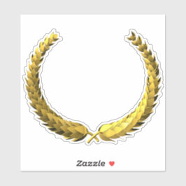 Adesivo Dourada Laurel Wreath Sticker