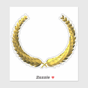 Adesivo Dourada Laurel Wreath Sticker