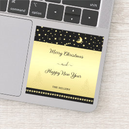 Adesivo Douradas estrelas brilhantes de Natal, patas em ou