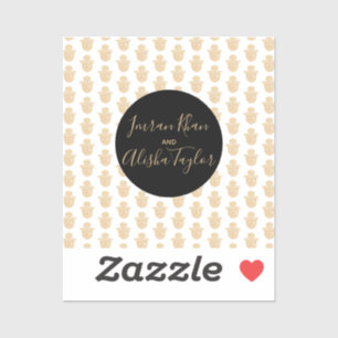 Adesivo Dourado casamento indiano hamsa Henna Anúncio