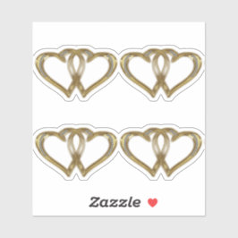 Adesivo Dourado Coração de Aniversário