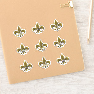 Adesivo Dourado Flor de Lis Sticker