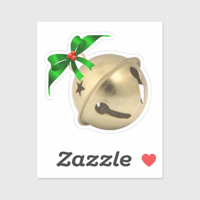 Adesivo Dourado Jingle Bell (Folha)