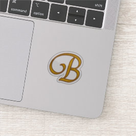 Adesivo Dourado Monograma B Sticker