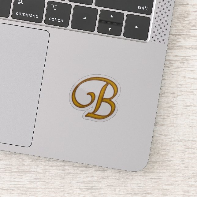 Adesivo Dourado Monograma B Sticker (Detalhe)
