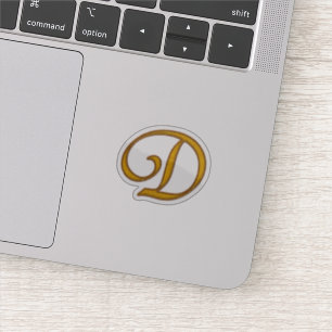 Adesivo Dourado Monograma D Sticker
