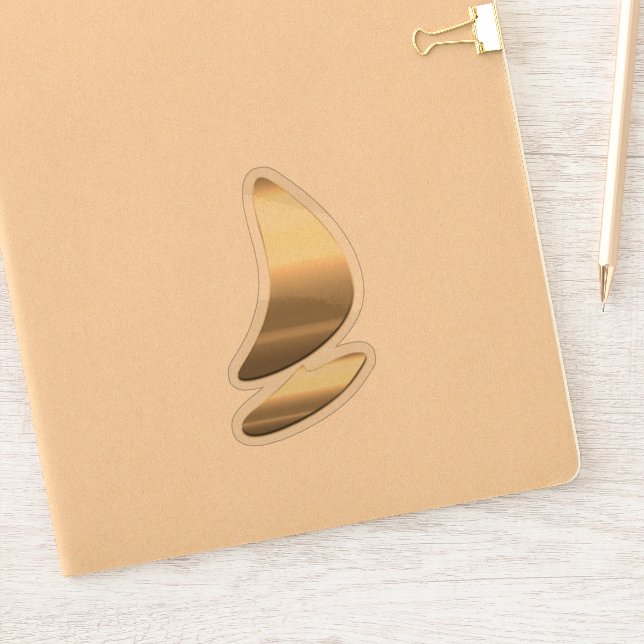 Adesivo Dourado 'Surfing Sticker' (Notebook)