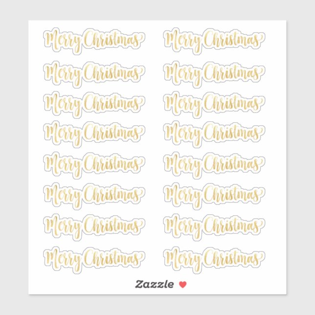 Adesivo Dourado Termo De Natal Para Grandes Ou XL Apenas T (Folha)