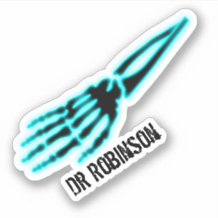 Adesivo Doutor Blue Xray Skeleton