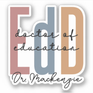 Adesivo Doutorado Personalizado Em Educação