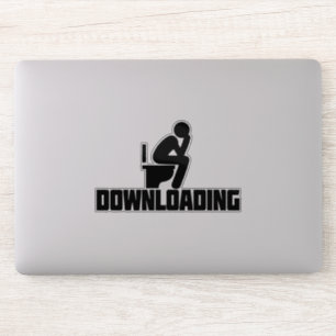 Adesivo Download - Pooping Engraçado do Toilet