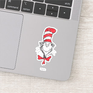 Adesivo Dr. Seuss A Cabeça do Gato no Chapéu - Vintage
