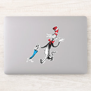 Adesivo Dr. Seuss Gato no Chapéu Passeio de Guarda-chuva