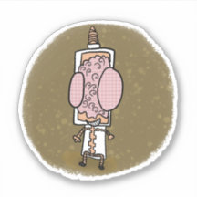 Dra. Brain Comic Book Style Sticker