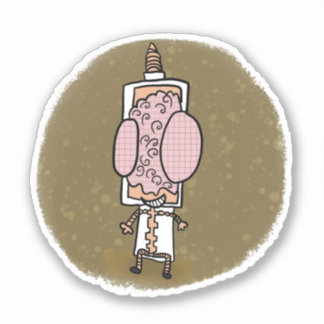 Adesivo Dra. Brain Comic Book Style Sticker