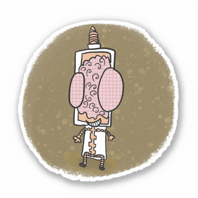 Adesivo Dra. Brain Comic Book Style Sticker (Frente)