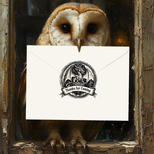 Adesivo Dragão Celta | Conjunto de Vinhetas para Casamento (Criador carregado)