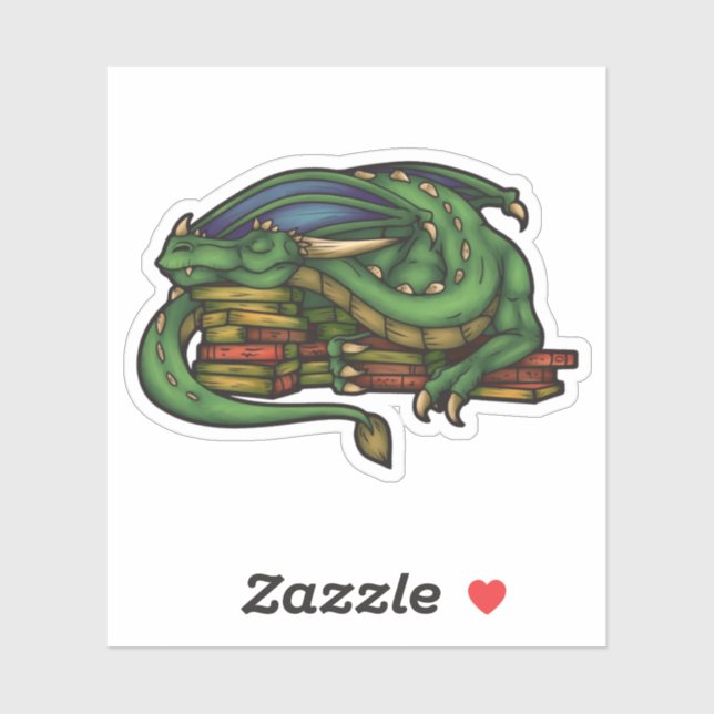 Adesivo Dragão da Biblioteca (Folha)