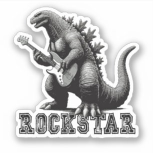 Adesivo Dragão de dinossauro Rockstar