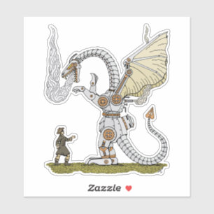 Adesivo Dragão Mecânico