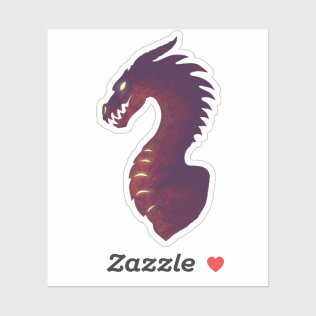 Adesivo Dragão Medieval (Folha)