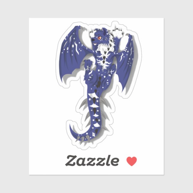 Adesivo Dragão Monstro Bonito (Folha)