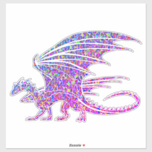 Adesivo Dragão Mosaico Incrível
