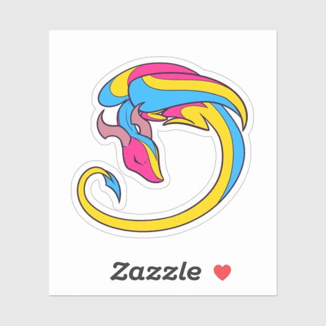 Adesivo Dragão Pan Pride (Folha)