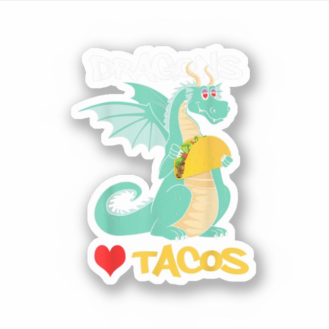 Adesivo Dragon Love Tacos (Frente)