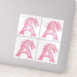Adesivo Dragon Styled Letter A, Dragon Alphabet, Monogram